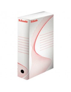 Scatola archivio Esselte Boxy 100 bianco/rosso 25x35x10 cm 20172