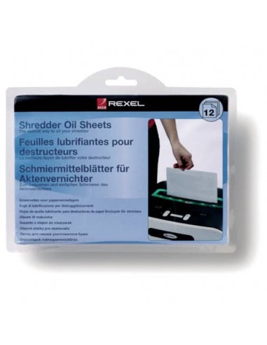 Fogli lubrificanti per distruggidocumenti Rexel Formato A5 conf. 12 fogli - 2101948