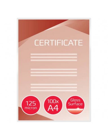 Pouches per plastificatrici a caldo GBC 2X125 µm finitura lucida A4 21