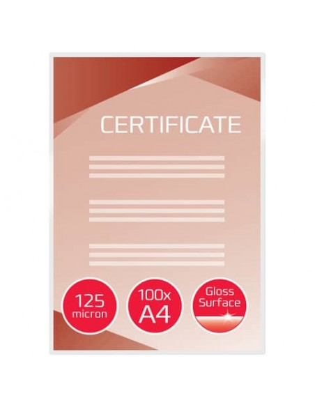 Pouches per plastificatrici a caldo GBC 2X125 µm finitura lucida A4 21