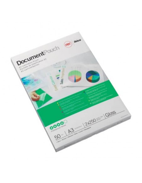 Pouches per plastificatrici a caldo GBC 2x75 µm finitura lucida A3 30