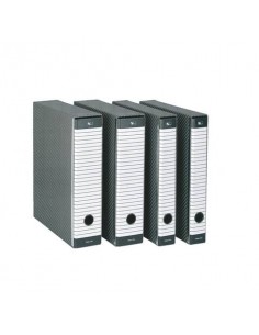 Registratore con custodia Esselte G14 Delsoline protocollo dorso 5 cm cartone plastificato grigio - 390714060