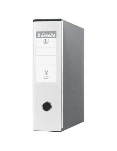 Registratore con custodia Esselte G53 Eurofile commerciale Dorso 8 cm cartone rivestito in PP bianco vivida- 390753040