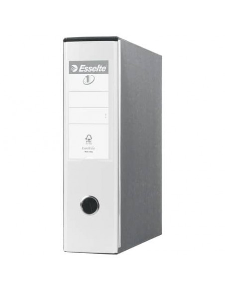 Registratore con custodia Esselte G53 Eurofile commerciale Dorso 8 cm cartone rivestito in PP bianco vivida- 390753040