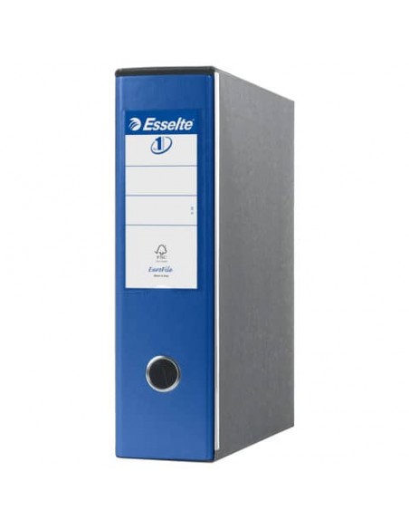 Registratori con custodia Esselte G53 Eurofile commerciale Dorso 8 cm cartone rivestito in PP blu - 390753050