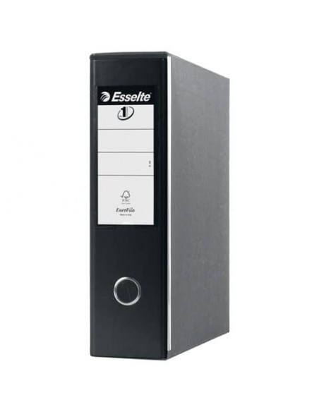 Registratore con custodia Esselte G53 Eurofile commerciale Dorso 8 cm cartone rivestito in PP nero vivida - 390753130