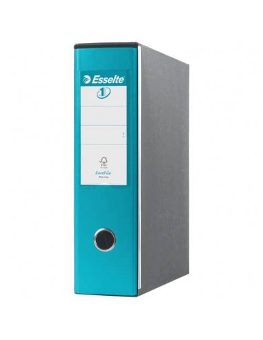 Registratori con custodia Esselte G53 Eurofile commerciale Dorso 8 cm cartone rivestito in PP turchese - 390753800