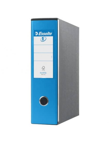 Registratori con custodia Esselte G53 Eurofile commerciale Dorso 8 cm cartone rivestito in PP blu vivida - 390753910
