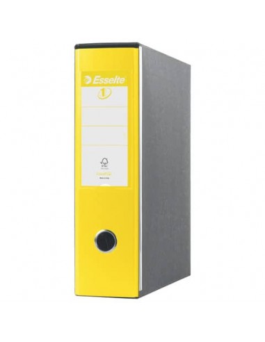Registratore con custodia Esselte G53 Eurofile commerciale Dorso 8 cm cartone rivestito in PP giallo vivida 390753930
