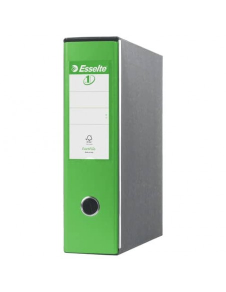 Registratori con custodia Esselte G53 Eurofile commerciale Dorso 8 cm cartone rivestito in PP verde vivida - 390753940