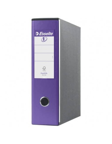Registratori con custodia Esselte G53 Eurofile commerciale Dorso 8 cm cartone rivestito in PP lilla - 390753950