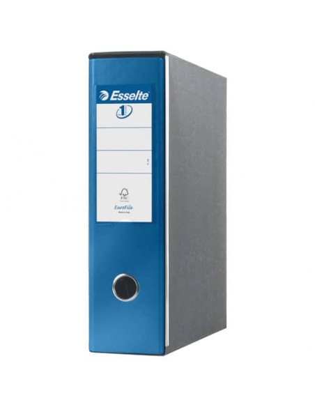Registratori con custodia Esselte G53 Eurofile commerciale Dorso 8 cm cartone rivestito PP blu metallizz. - 390753960