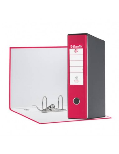 Registratore con custodia Esselte G55 Eurofile protocollo dorso 8 cm cartone rivestito in PP fucsia - 390755900