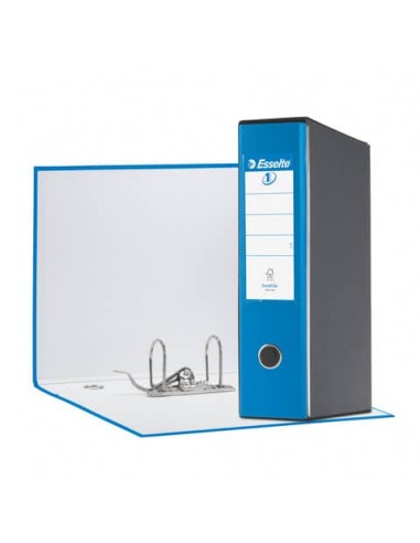 Registratore con custodia Esselte G55 Eurofile protocollo dorso 8 cm cartone rivestito in PP blu vivida - 390755910