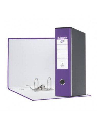 Registratore con custodia Esselte G55 Eurofile protocollo dorso 8 cm cartone rivestito in PP  lilla - 390755950