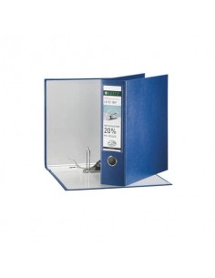 Registratore con custodia Leitz 180° protocollo dorso 8 cm cartone riverstito in polipropilene blu - 390765050