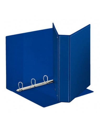 Raccoglitore personalizzabile Esselte Display a 4 anelli a D 40mm PP dorso 6 cm blu - 394753500