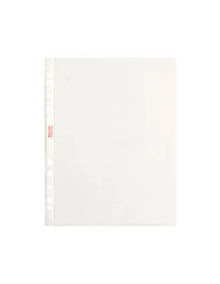 Buste a perforazione universale Esselte Deluxe - PP lucido 22x30 cm - finitura liscia - conf. 100 pz - 395697500
