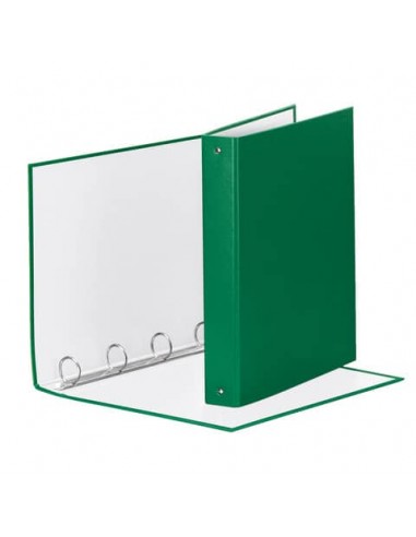 Raccoglitore Esselte Meeting a 4 anelli tondi 30mm cartone rivestito in PP verde 22x30cm dorso 4cm - 395792600