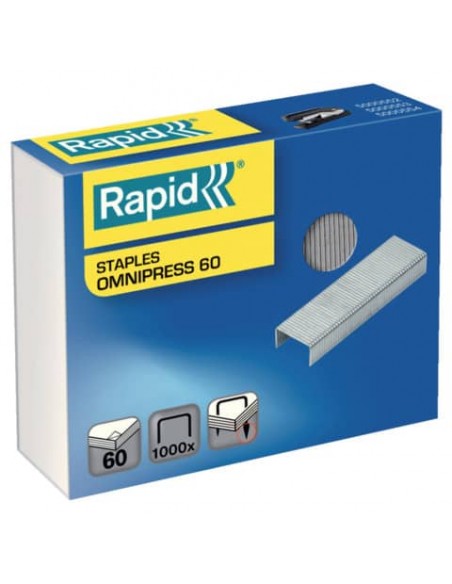 Punti metallici Rapid 26/8+ Omnipress fino a 60 fogli conf. da 1000 - 5000561