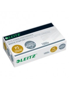 Punti metallici 24/6 Leitz in metallo bianco scatola da 1000 punti - 55540000