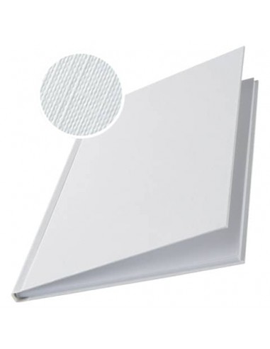 Copertina rigida 36-70 fogli Leitz impressBIND in cartone con dorso da 7 mm A4 bianco  conf. da 10 - 73910001