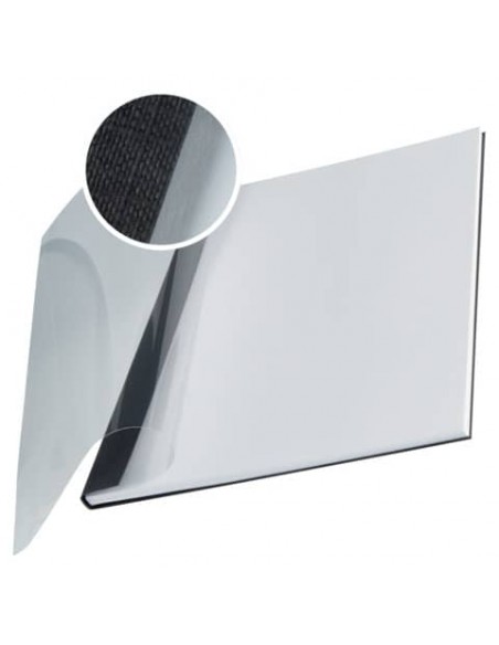 Copertina flessibile max 36-70 fogli Leitz impressBIND in PPL con dorso da 7 mm A4 nero  conf. da 10 - 73990095