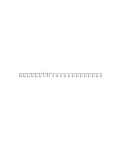Spirali metalliche a 21 anelli GBC WireBind 8 mm A4 argento conf da 100 spirali - IB160639