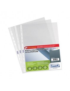Buste trasp. a foratura universale FAVORIT liscia superior 22x30 cm conf. da 50 - 100460120