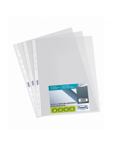 Buste trasp. a foratura universale FAVORIT liscie superior 35x50cm conf. da 10 - 400053759