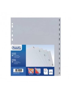 Divisore annuale Favorit 12 tacche GEN-DIC - 23x30 cm grigio 400006692
