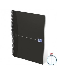 Quaderno spiralato OXFORD Office Essentials Maxi A4 nero quadretti 5 mm 100100759