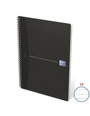 Quaderno spiralato OXFORD Office Essentials Maxi A4 nero rigato 7 mm 100102931