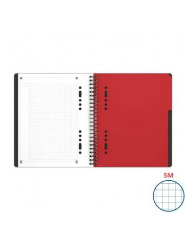 Blocchi spiralati OXFORD International Activebook A5+ grigio/arancio quadretti 5 mm 100102880