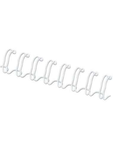 Dorsi metallici FELLOWES bianco 6 mm - - capacità 1-35 fogli conf.100 - 53215