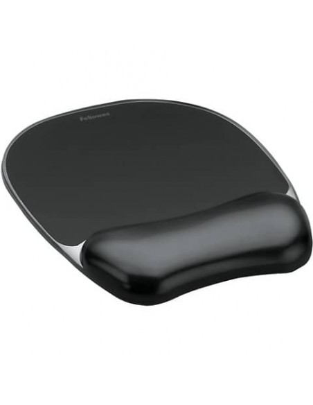 Tappetino mouse con poggiapolsi FELLOWES Crystal™ Gel nero 20