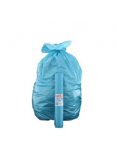 Sacchi Rolsac Quality 70x110 cm spessore 17 my - 97 l azzurro rotolo da 10 pezzi - 10331