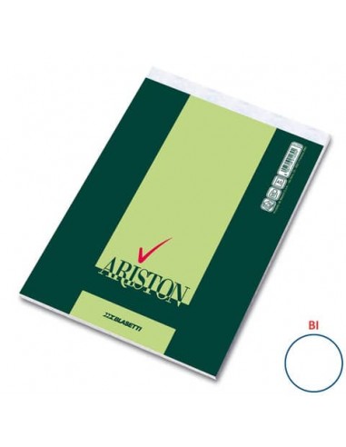 Blocco con punto metallico Blasetti A5 Ariston 70 ff fogli bianchi A5 - 15x21 cm - 1068