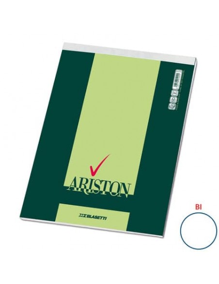 Blocco con punto metallico Blasetti Ariston - 70 ff 60 g/m² A4 - fogli bianchi - 1071