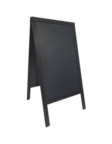 Lavagna da terra a gesso liquido Securit® Sandwich in legno 70x120 cm nero - SBS-BL-120