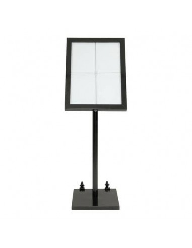 Espositore luminoso a LED Securit® Black Star in metallo 46x41x136 cm nero MCS-4A4-BL-SET