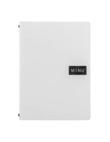 Portamenù Securit® Raw in pelle ecologica A4 bianco MC-LRA4-RWWT