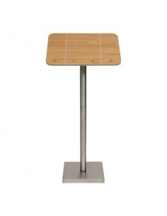 Leggio portamenù Securit® in legno e acciaio 54x36x115 cm naturale MCS-115-TE