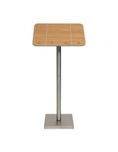 Leggio portamenù Securit® in legno e acciaio 54x36x115 cm naturale MCS-115-TE