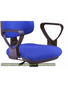 Coppia braccioli fissi triangolari Unisit Thema nero - ACCBRTHF2