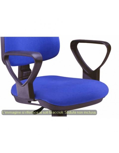 Coppia braccioli fissi triangolari Unisit Thema nero - ACCBRTHF2