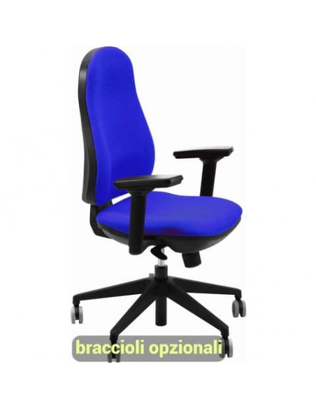 Sedia operativa girevole Unisit Ariel AIER Eco smart rivestimento ignifugo - blu - AIER/IB