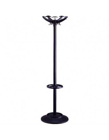 Appendiabiti da terra Unisit Helix con portaombrelli - h. 168 cm - nero APUEL/N