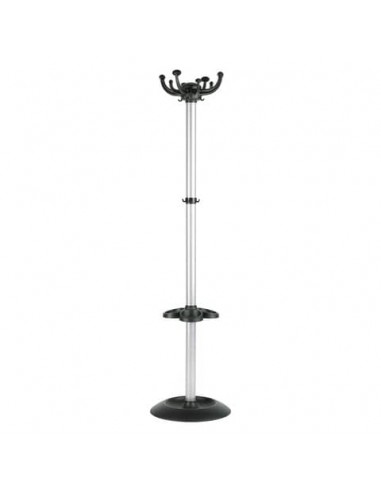 Appendiabiti da terra Unisit Jolly con portaombrelli h. 176 cm - 8 ganci grigio- APUJOLG