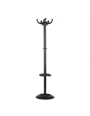 Appendiabiti da terra Unisit Jolly con portaombrelli h. 176 cm - 8 ganci nero - APUJOLN